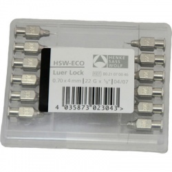 Луер Лок (Luer Lock) Иглы многоразовые Eco Henke 0,8*15мм (12шт)